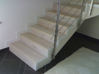Gradini scala rovere sbiancato